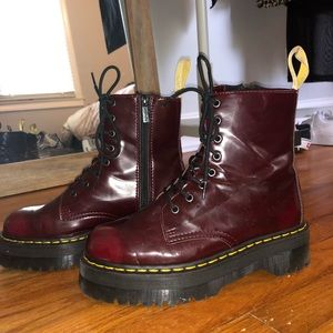 Cherry Red Jaden Platform Dr Martens